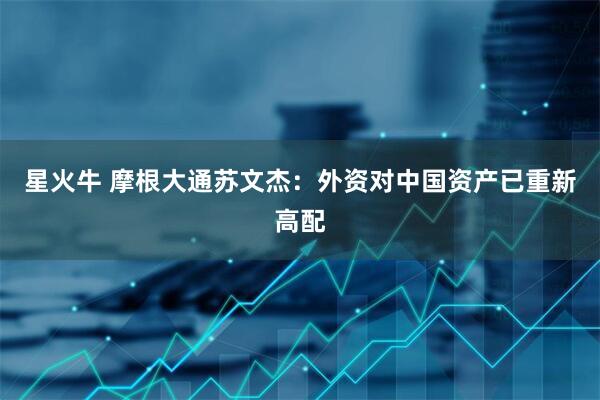 星火牛 摩根大通苏文杰：外资对中国资产已重新高配