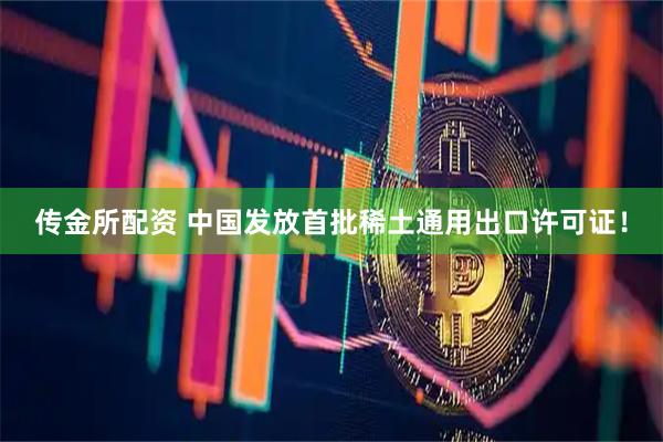 传金所配资 中国发放首批稀土通用出口许可证！