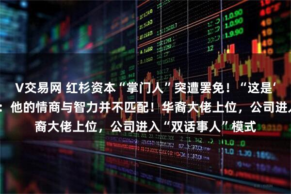 V交易网 红杉资本“掌门人”突遭罢免!“这是‘起义’”,知情人士:他的情商与智力并不匹配!华裔大佬上位,公司进入“双话事人”模式