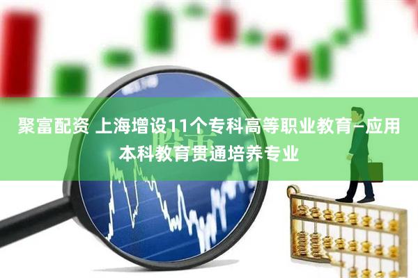 聚富配资 上海增设11个专科高等职业教育—应用本科教育贯通培养专业