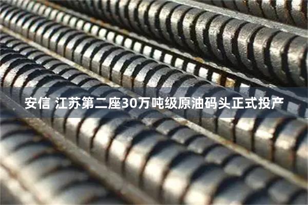 安信 江苏第二座30万吨级原油码头正式投产
